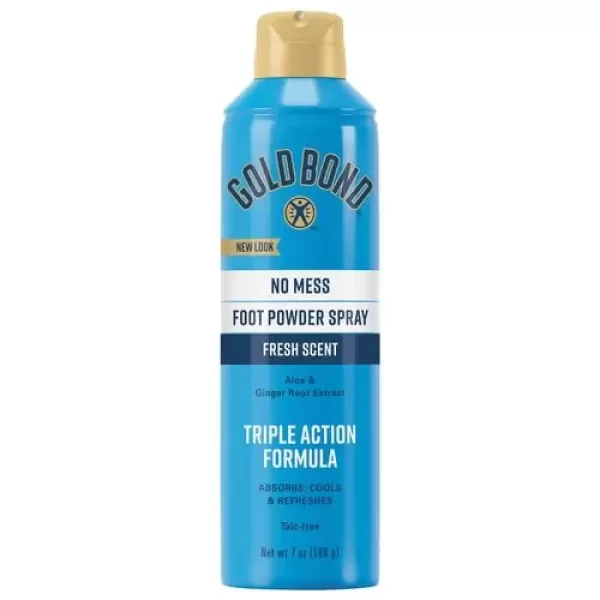imageGold Bond No Mess TalcFree Foot Powder Spray 7 oz Fresh Scent With a Triple Action Formula7 Ounce Pack of 2