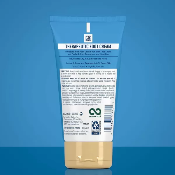 imageGold Bond Therapeutic Foot Cream With Jojoba ampamp Peppermint Oil Foot Moisturizer 4 oz4 Ounce Pack of 2