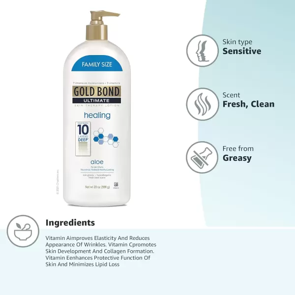 imageGold Bond Ultimate Healing Skin Therapy Lotion Family Size Aloe 20 Ounce