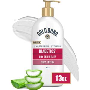 imageGold Bond Diabetics Dry Skin Relief Body Lotion 13 oz with Aloe to Moisturize ampamp Soothe13 Ounce