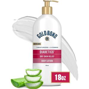 imageGold Bond Diabetics Dry Skin Relief Body Lotion 13 oz with Aloe to Moisturize ampamp Soothe18 Ounce