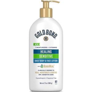 imageGold Bond Healing Sensitive Daily Body ampamp Face Lotion for Dry Sensitive Skin 13 oz13 Fl Oz Pack of 1