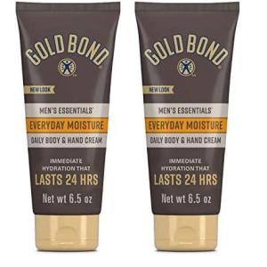imageGold Bond Mens Essentials Everyday Moisture Daily Body ampamp Hand Cream 65 oz With Vitamin C65 Ounce Pack of 2