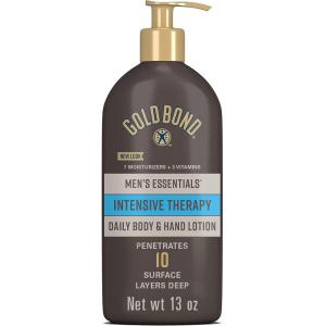 imageGold Bond Mens Essentials Intensive Therapy Lotion 13 oz Daily Body ampamp Hand Lotion With Aloe