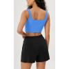 imageODODOS 3Pack Seamless Square Neck Crop Tank for Women Ribbed Knit Soft Low Back Cropped TopsBlacknavyblue