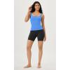 imageODODOS 3Pack Seamless Square Neck Crop Tank for Women Ribbed Knit Soft Low Back Cropped TopsBlacknavyblue
