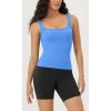 imageODODOS 3Pack Seamless Square Neck Crop Tank for Women Ribbed Knit Soft Low Back Cropped TopsBlacknavyblue