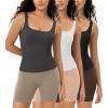imageODODOS 3Pack Seamless Square Neck Crop Tank for Women Ribbed Knit Soft Low Back Cropped TopsBlackwhitecharcoal
