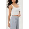 imageODODOS 3Pack Seamless Square Neck Crop Tank for Women Ribbed Knit Soft Low Back Cropped TopsBlackwhitecharcoal