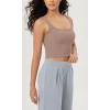 imageODODOS 3Pack Seamless Square Neck Crop Tank for Women Ribbed Knit Soft Low Back Cropped TopsCharcoaldusty Bluebark