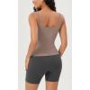 imageODODOS 3Pack Seamless Square Neck Crop Tank for Women Ribbed Knit Soft Low Back Cropped TopsCharcoaldusty Bluebark