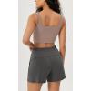 imageODODOS 3Pack Seamless Square Neck Crop Tank for Women Ribbed Knit Soft Low Back Cropped TopsCharcoaldusty Bluebark