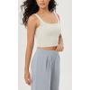 imageODODOS 3Pack Seamless Square Neck Crop Tank for Women Ribbed Knit Soft Low Back Cropped TopsIvorydusty Bluesphinx
