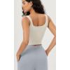 imageODODOS 3Pack Seamless Square Neck Crop Tank for Women Ribbed Knit Soft Low Back Cropped TopsIvorydusty Bluesphinx