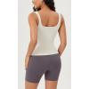 imageODODOS 3Pack Seamless Square Neck Crop Tank for Women Ribbed Knit Soft Low Back Cropped TopsIvorydusty Bluesphinx
