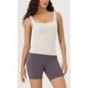 imageODODOS 3Pack Seamless Square Neck Crop Tank for Women Ribbed Knit Soft Low Back Cropped TopsIvorydusty Bluesphinx