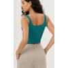 imageODODOS 3Pack Seamless Square Neck Crop Tank for Women Ribbed Knit Soft Low Back Cropped TopsPhloxsea Greenlapis
