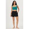 imageODODOS 3Pack Seamless Square Neck Crop Tank for Women Ribbed Knit Soft Low Back Cropped TopsPhloxsea Greenlapis