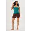 imageODODOS 3Pack Seamless Square Neck Crop Tank for Women Ribbed Knit Soft Low Back Cropped TopsPhloxsea Greenlapis