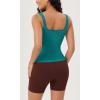 imageODODOS 3Pack Seamless Square Neck Crop Tank for Women Ribbed Knit Soft Low Back Cropped TopsPhloxsea Greenlapis