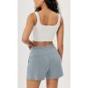 imageODODOS 3Pack Seamless Square Neck Crop Tank for Women Ribbed Knit Soft Low Back Cropped TopsWhiteblackgray