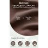 imageODODOS Long Sleeve Ruched Front Crop Tops with Thumb Hole for Women Seamless Ribbed Cropped TeeBlackbrunette
