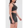imageODODOS Seamless Biker Shorts for Women 5quot Inseam Ribbed High Waisted Running Yoga ShortsCharcoal