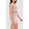 imageODODOS Seamless Biker Shorts for Women 5quot Inseam Ribbed High Waisted Running Yoga ShortsCloud Cream