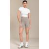 imageODODOS Seamless Biker Shorts for Women 5quot Inseam Ribbed High Waisted Running Yoga ShortsKhaki