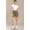 imageODODOS Seamless Biker Shorts for Women 5quot Inseam Ribbed High Waisted Running Yoga ShortsNutria