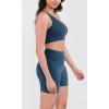 imageODODOS Seamless Biker Shorts for Women 5quot Inseam Ribbed High Waisted Running Yoga ShortsOcran