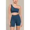 imageODODOS Seamless Biker Shorts for Women 5quot Inseam Ribbed High Waisted Running Yoga ShortsOcran