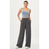 imageODODOS Seamless Padded Sports Bra for Women Strappy Longline Wirefree Brami Ribbed Crop Tank TopsCoastline