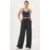 imageODODOS Seamless Padded Sports Bra for Women Strappy Longline Wirefree Brami Ribbed Crop Tank TopsDenim Blue