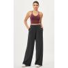 imageODODOS Seamless Padded Sports Bra for Women Strappy Longline Wirefree Brami Ribbed Crop Tank TopsWine