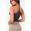 imageODODOS Seamless Sweetheart Neck Crop Tank for Women Ribbed Strappy Racerback Cropped Cami TopsCharcoal