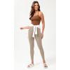 imageODODOS Seamless Sweetheart Neck Crop Tank for Women Ribbed Strappy Racerback Cropped Cami TopsClay