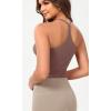 imageODODOS Seamless Sweetheart Neck Crop Tank for Women Ribbed Strappy Racerback Cropped Cami TopsClovegreen Milieuclay