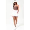 imageODODOS Seamless Sweetheart Neck Crop Tank for Women Ribbed Strappy Racerback Cropped Cami TopsClovegreen Milieuclay