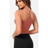 imageODODOS Seamless Sweetheart Neck Crop Tank for Women Ribbed Strappy Racerback Cropped Cami TopsCoral