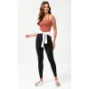 imageODODOS Seamless Sweetheart Neck Crop Tank for Women Ribbed Strappy Racerback Cropped Cami TopsCoral