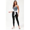 imageODODOS Seamless Sweetheart Neck Crop Tank for Women Ribbed Strappy Racerback Cropped Cami TopsDusty Blue