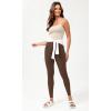 imageODODOS Seamless Sweetheart Neck Crop Tank for Women Ribbed Strappy Racerback Cropped Cami TopsIvorydusty Bluesphinx