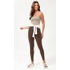 imageODODOS Seamless Sweetheart Neck Crop Tank for Women Ribbed Strappy Racerback Cropped Cami TopsMushroomtaupecharcoal