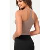 imageODODOS Seamless Sweetheart Neck Crop Tank for Women Ribbed Strappy Racerback Cropped Cami TopsSphinx
