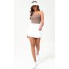 imageODODOS Seamless Sweetheart Neck Crop Tank for Women Ribbed Strappy Racerback Cropped Cami TopsSphinx