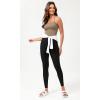 imageODODOS Seamless Sweetheart Neck Crop Tank for Women Ribbed Strappy Racerback Cropped Cami TopsTaupe