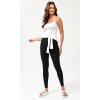 imageODODOS Seamless Sweetheart Neck Crop Tank for Women Ribbed Strappy Racerback Cropped Cami TopsWhite