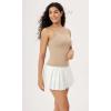 imageODODOS Seamless Tank for Women Ribbed Strappy Sleeveless Shirts Scoop Neck Cami TopsBeige