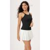 imageODODOS Seamless Tank for Women Ribbed Strappy Sleeveless Shirts Scoop Neck Cami TopsBlack
